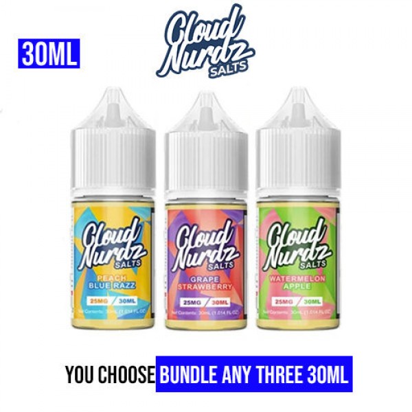 Cloud Nurdz Salts 30mL Pick 3 Bundle (90mL)